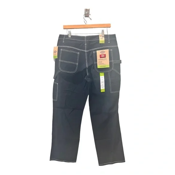 Dickies Classic Carpenter Black Contrast Stitch Straight Leg Jeans 13/31 -15/32 - Picture 10 of 14